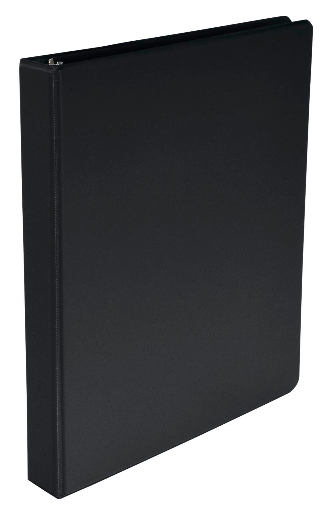 School Smart Polypropylene Round Ring Binder 1 Inch Black